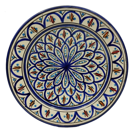 Piatto Ceramica Terracotta Parete Diam.27cm Etnico Marocchino Marocco 1101221113
