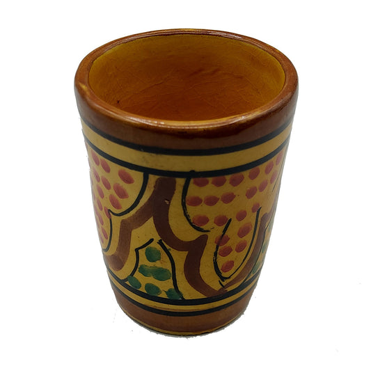 Bicchiere Acqua Vino The Liquore Ceramica Terracotta Marocco Marocchino H.8cm 1103221103