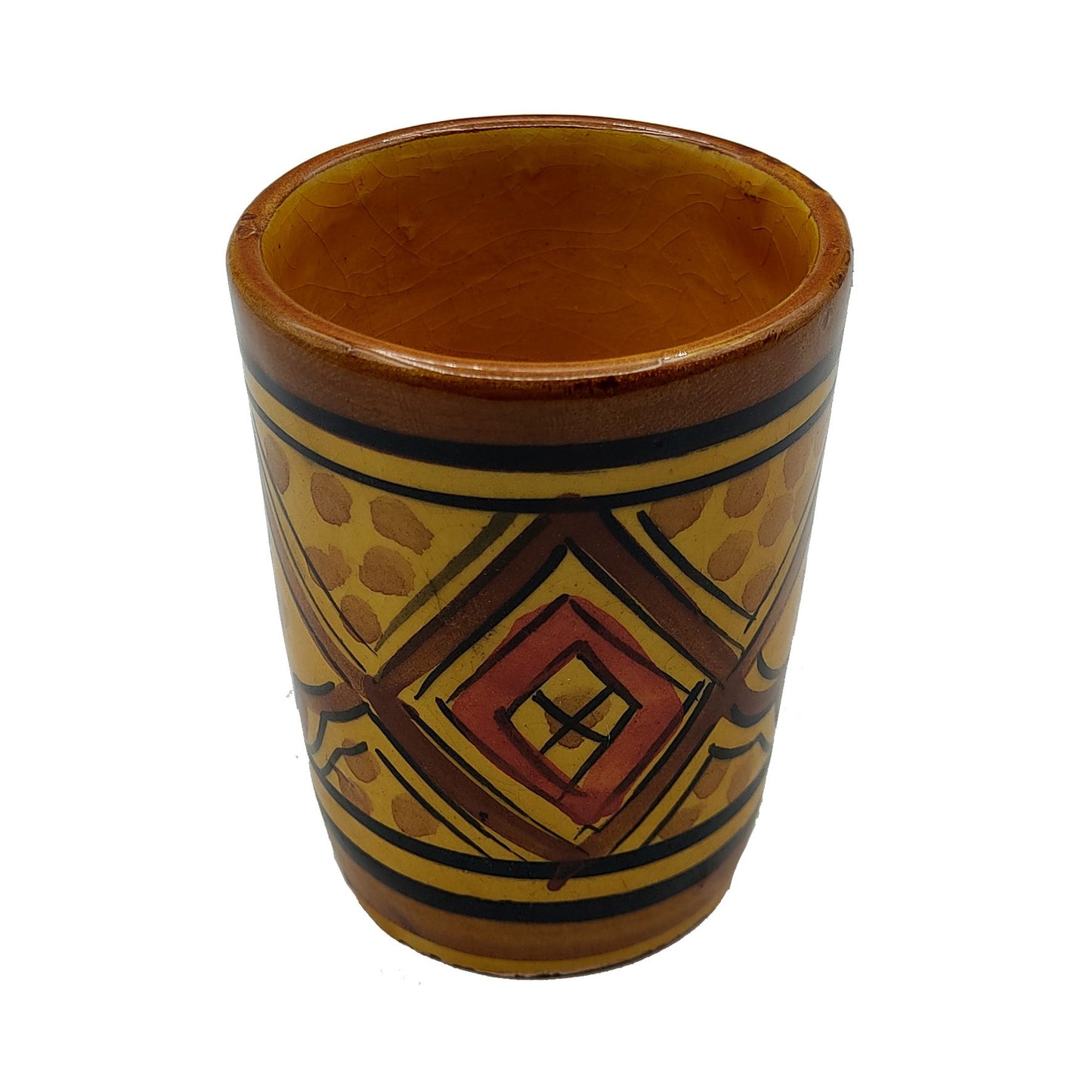Bicchiere Acqua Vino The Liquore Ceramica Terracotta Marocco Marocchino H.8cm 1103221108