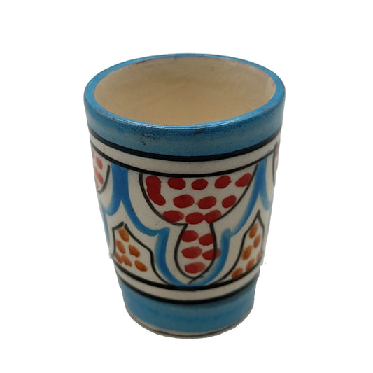 Bicchiere Acqua Vino The Liquore Ceramica Terracotta Marocco Marocchino H.8cm 1103221112