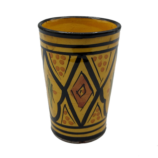 Bicchiere Acqua Vino The Liquore Ceramica Terracotta Marocco Marocchino H.10cm 1103221224