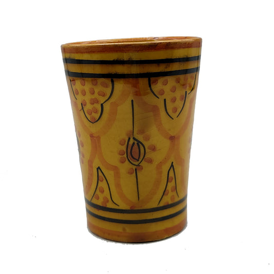 Bicchiere Acqua Vino The Liquore Ceramica Terracotta Marocco Marocchino H.10cm 1103221227