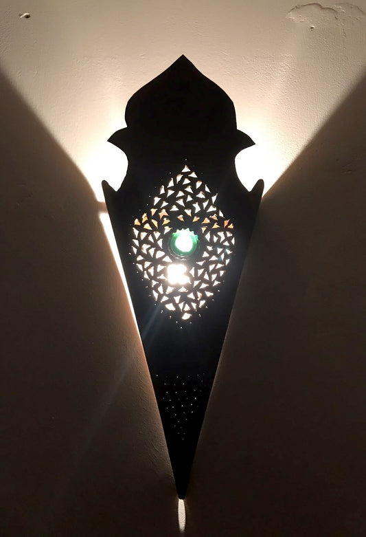 Applique Da Muro Lampada Lanterna Alluminio Marocco Marocchina Etnico Chic 1050