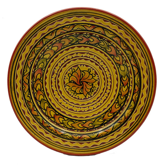 Piatto Ceramica Terracotta Parete Diam.27cm Etnico Marocchino Marocco 1301211559