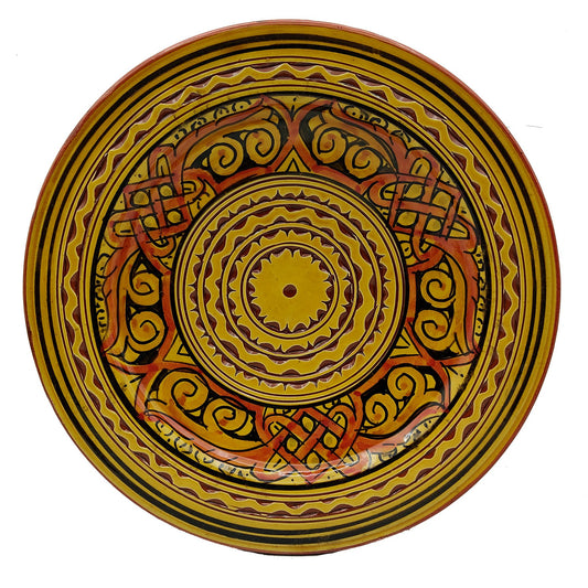Piatto Ceramica Terracotta Parete Diam.27cm Etnico Marocchino Marocco 1301211600