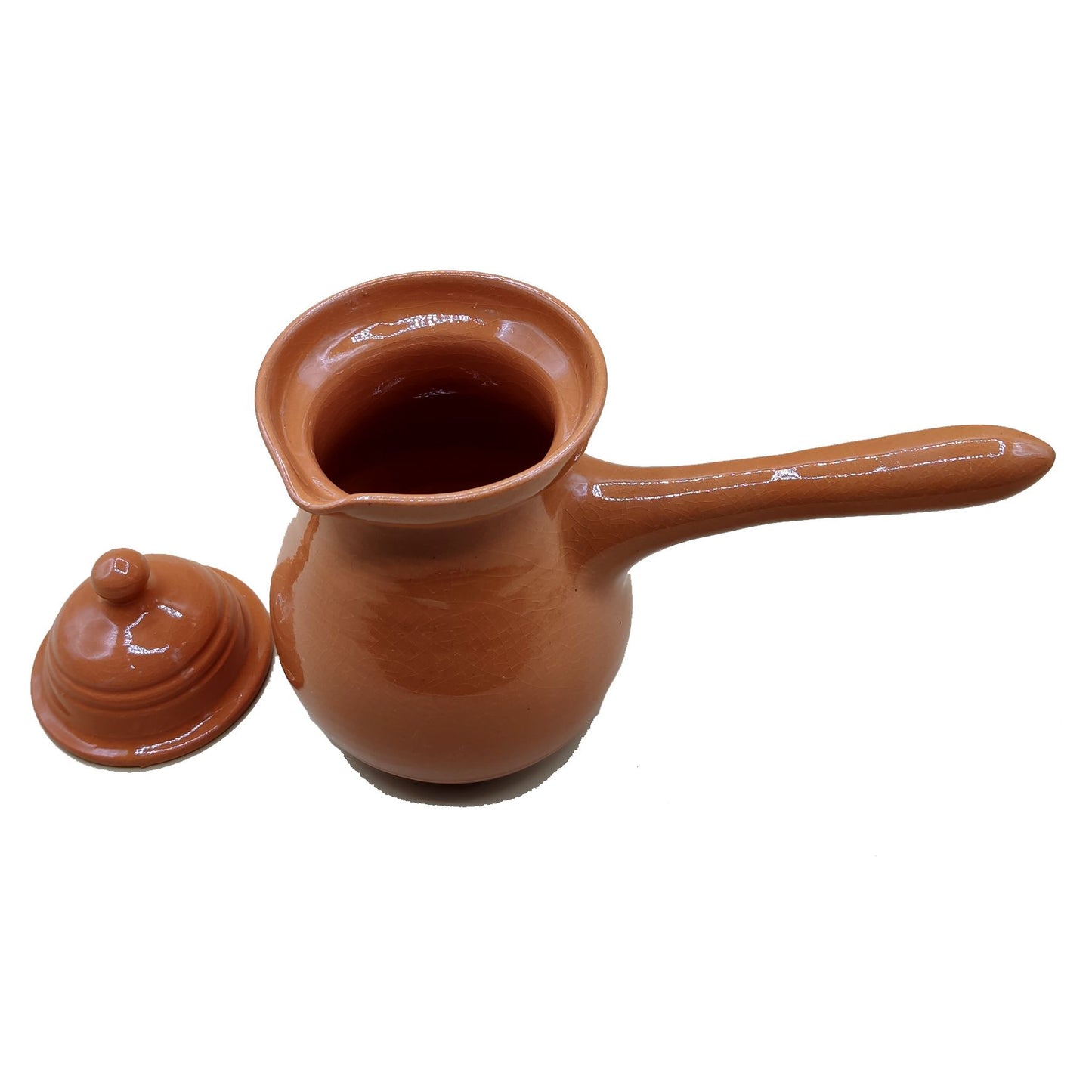 Traditionele Ottomaanse Turkse koffiepot geglazuurd terracotta Arabische Turkse koffie handgemaakt 1512201200