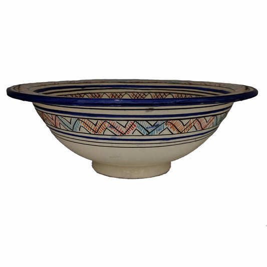 Lavabo Lavandino da Bagno Ceramica Terracotta Etnico Marocco Marocchino 1603221106