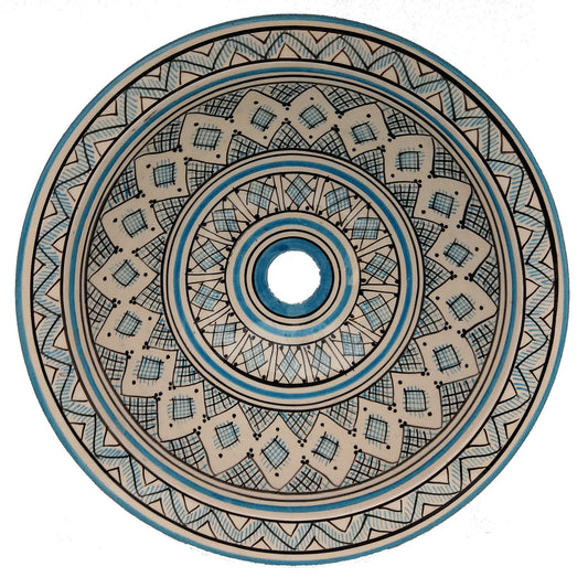 Lavabo Lavandino da Bagno Ceramica Terracotta Etnico Marocco Marocchino 1603221113
