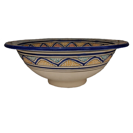Lavabo Lavandino da Bagno Ceramica Terracotta Etnico Marocco Marocchino 1603221212