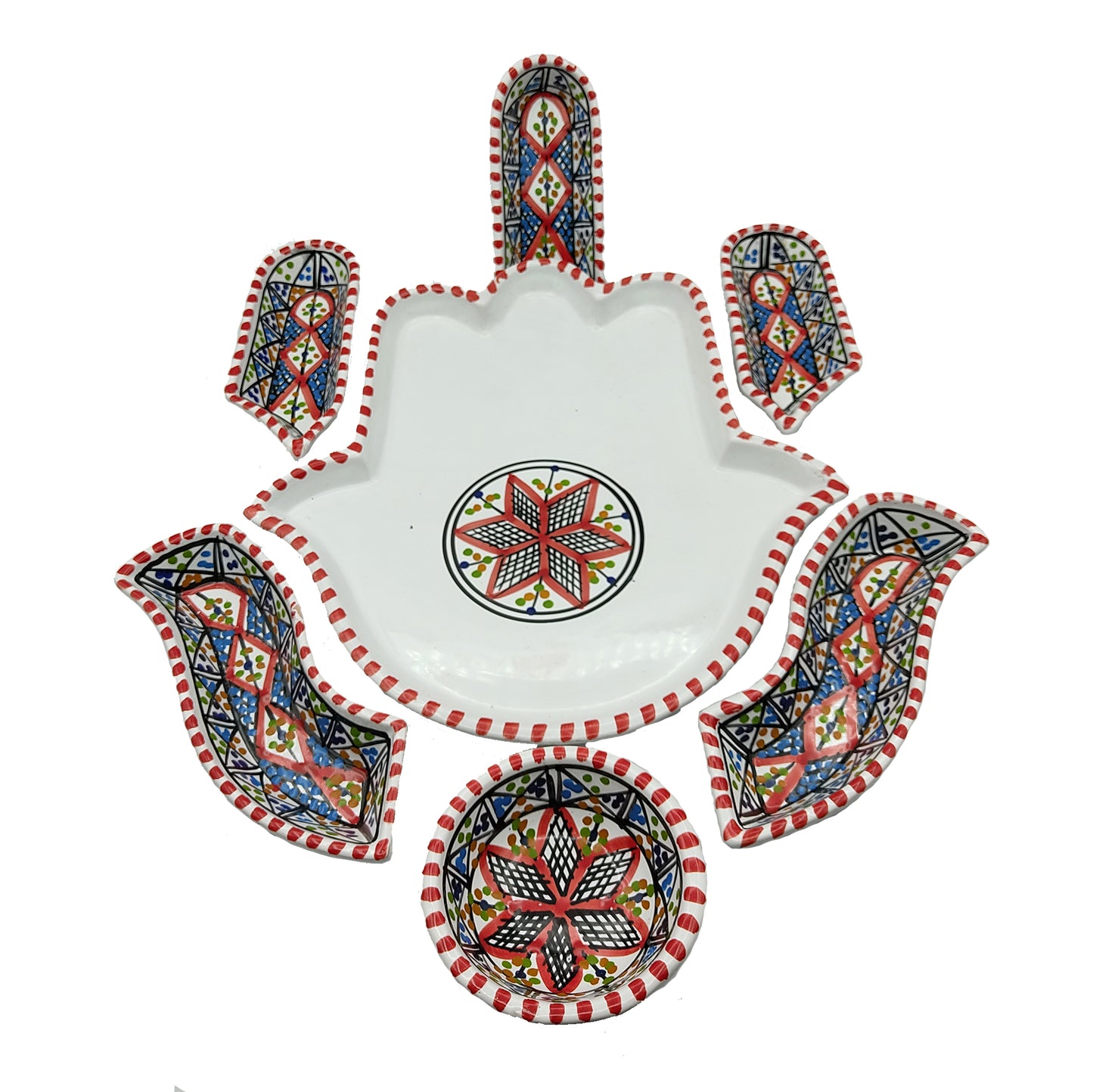 Antipastiera Piatto Etnico Ceramica Terracotta Tunisina Marocchina 2611201212