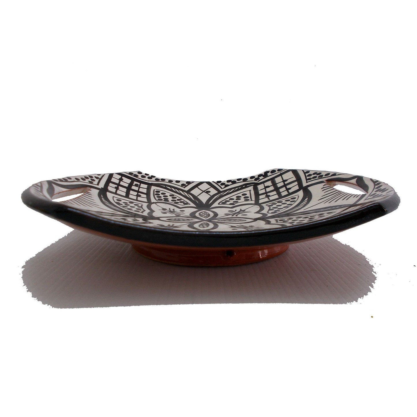 Artigianato Etnico Piatto Ceramica Terracotta Parete Portata Marocco 0310181155
