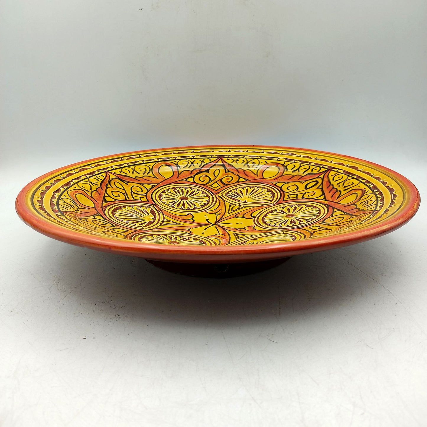 Piatto Ceramica Terracotta Parete Diam.30cm Etnico Marocchino Marocco 1801221101