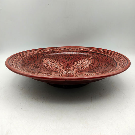 Piatto Ceramica Terracotta Parete Diam.30cm Etnico Marocchino Marocco 1801221104