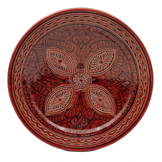 Piatto Ceramica Terracotta Parete Diam.30cm Etnico Marocchino Marocco 1801221104