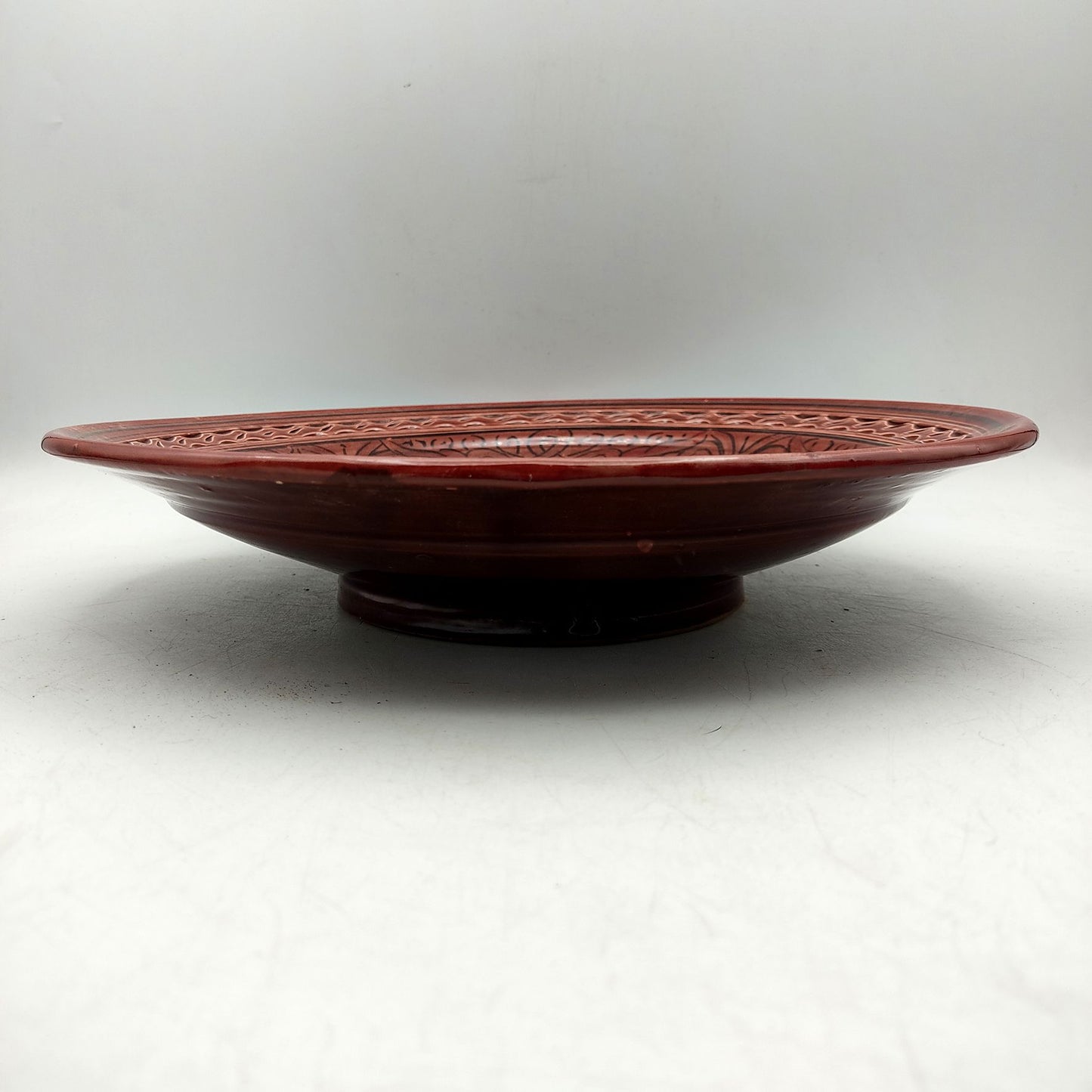 Piatto Ceramica Terracotta Parete Diam.30cm Etnico Marocchino Marocco 1801221106