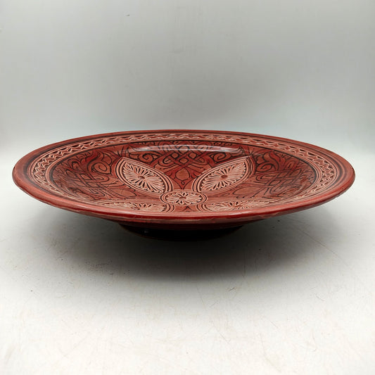 Piatto Ceramica Terracotta Parete Diam.30cm Etnico Marocchino Marocco 1801221107