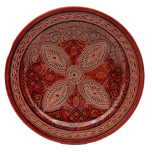 Piatto Ceramica Terracotta Parete Diam.30cm Etnico Marocchino Marocco 1801221107