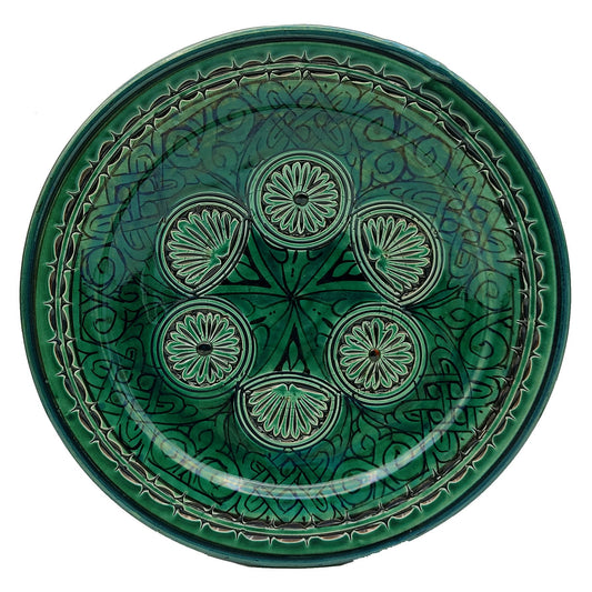 Piatto Ceramica Terracotta Parete Diam.30cm Etnico Marocchino Marocco 1801221111