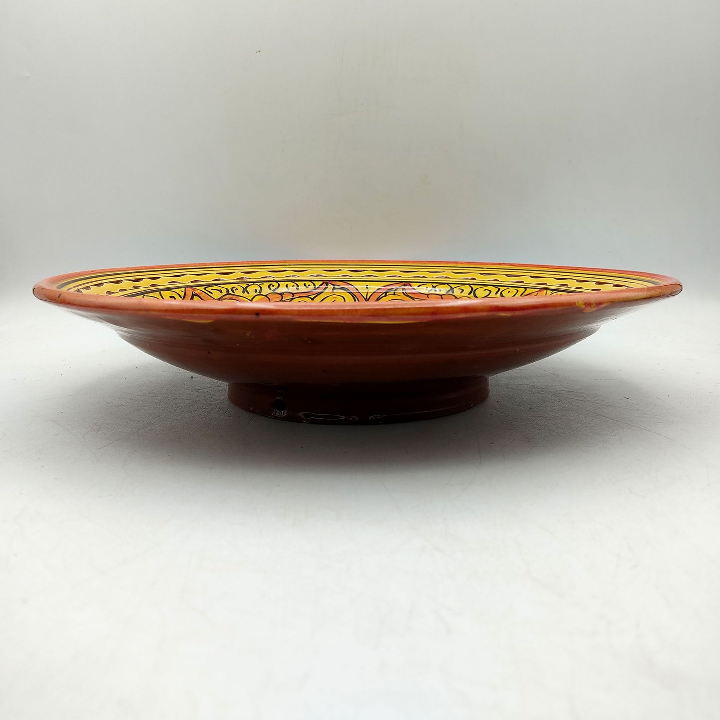 Piatto Ceramica Terracotta Parete Diam.30cm Etnico Marocchino Marocco 1801221119