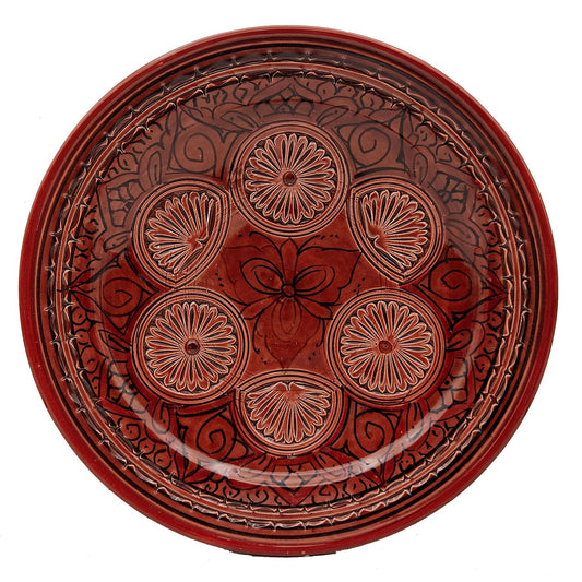 Piatto Ceramica Terracotta Parete Diam.30cm Etnico Marocchino Marocco 1801221126