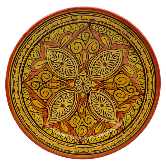 Piatto Ceramica Terracotta Parete Diam.30cm Etnico Marocchino Marocco 1801221129