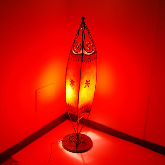 Arredamento Etnico Lampada Lanterna Marocchina in Ferro Pellle Henne 1405201117