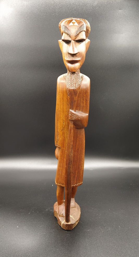 Oggettistica Etnica Statua Statuetta in Legno Africana Fatta a Mano 0904201014