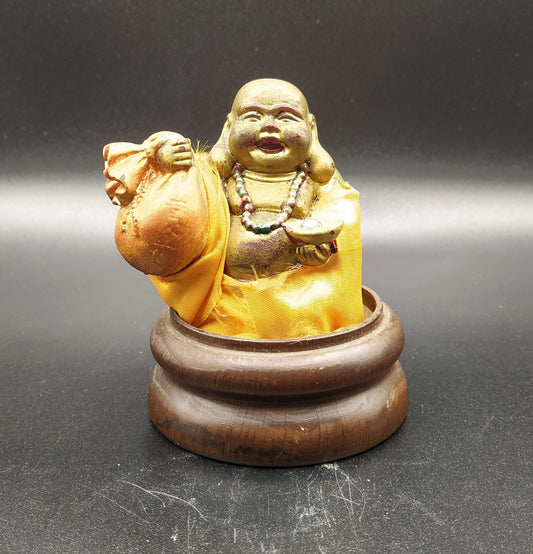 Etnische objecten handgemaakte houten Boeddha beeldje 0904201026