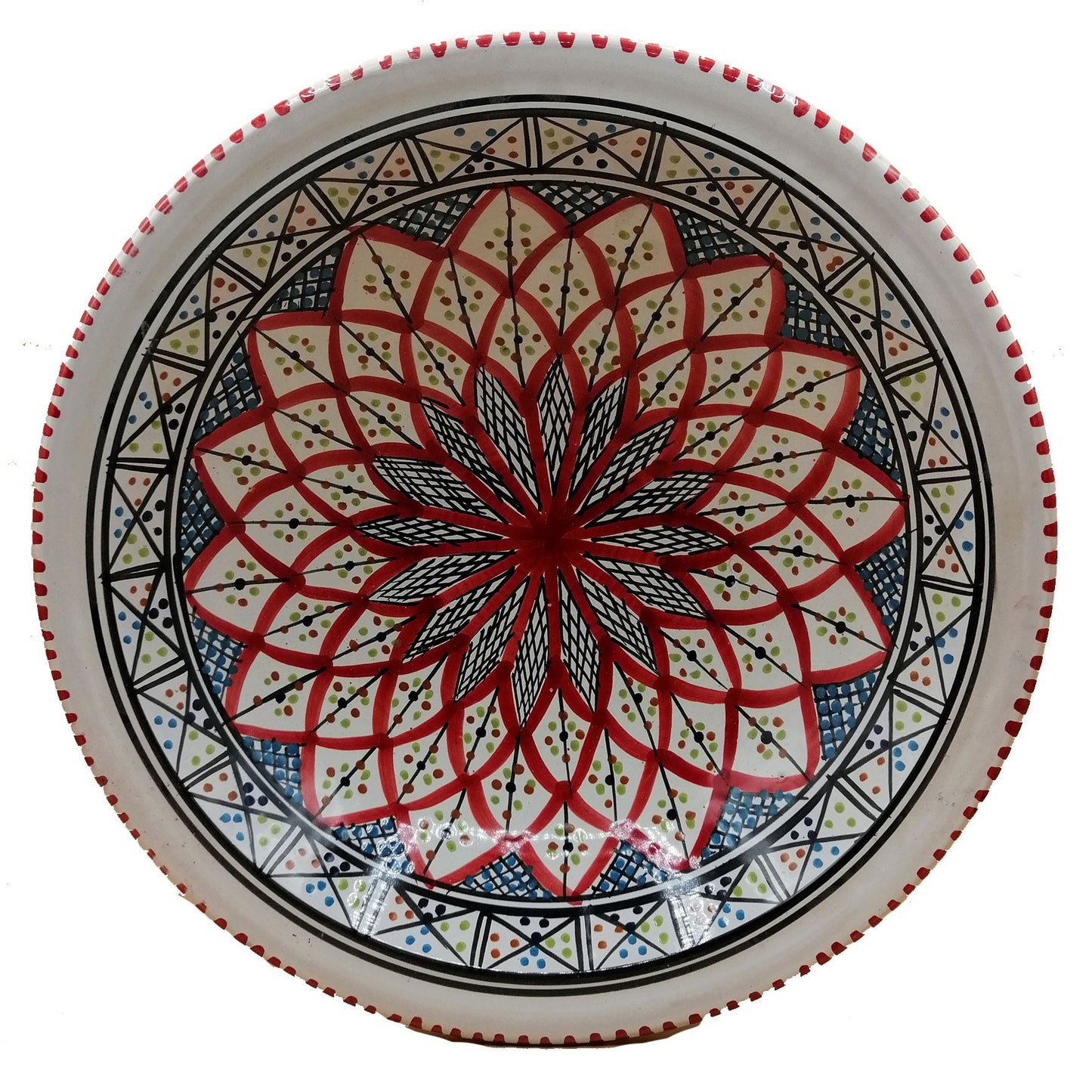 Etnico Arredo Piatto Ceramica Portata Decorativo Marocchino Tunisino 0411201222