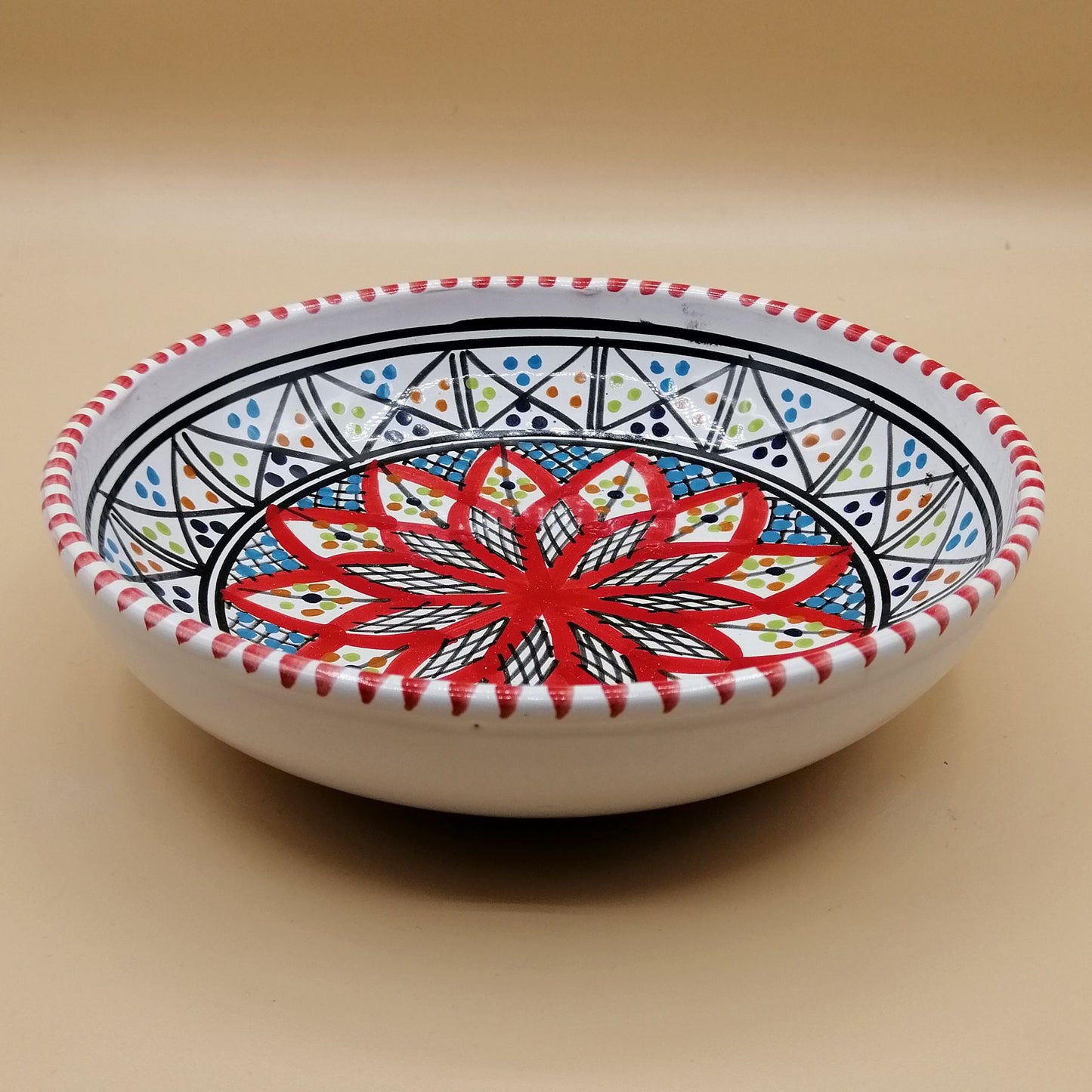 Etnico Arredo Piatto Ceramica Portata Decorativo Marocchino Tunisino 0611200909