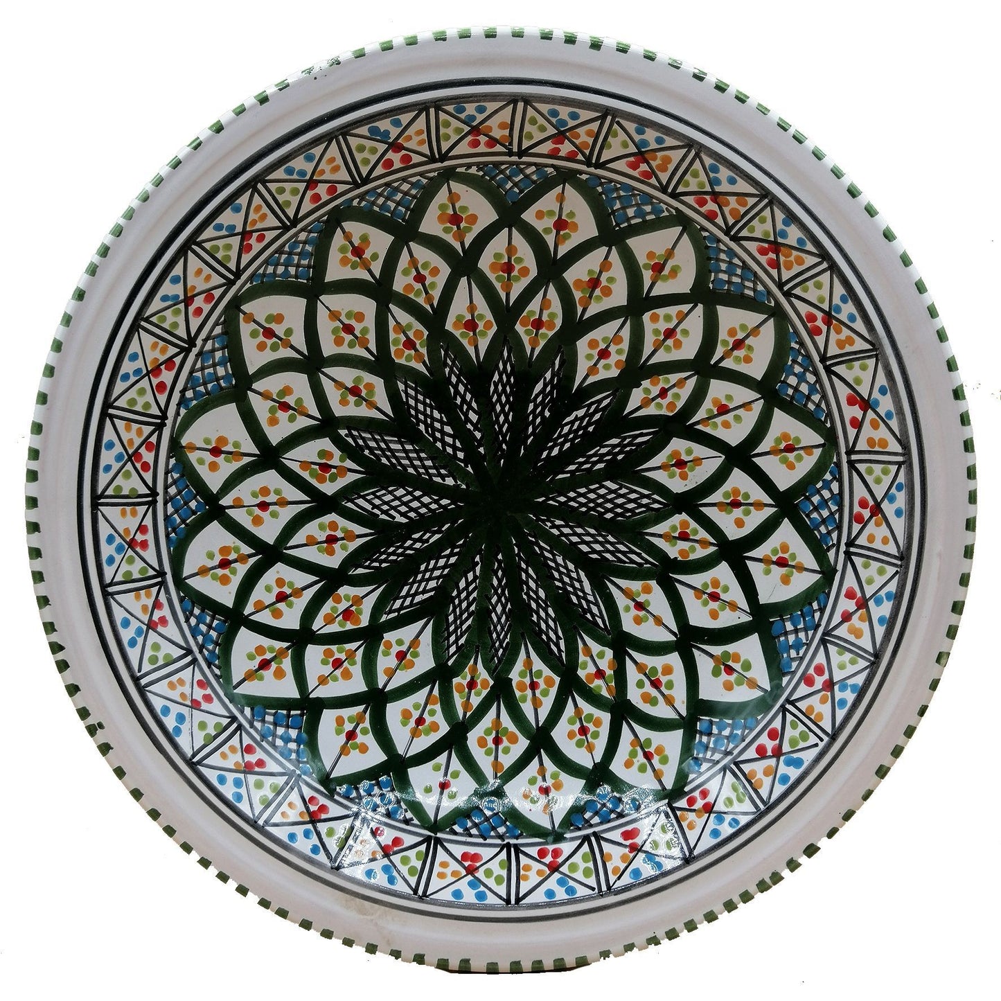 Etnico Arredo Piatto Ceramica Portata Decorativo Marocchino Tunisino 0411201225