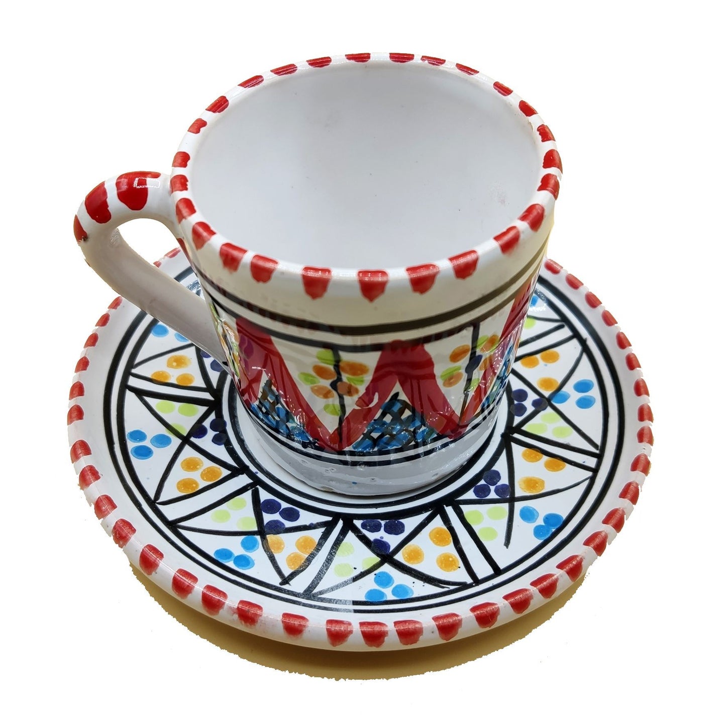 Koffiekopje Servies Keramiek Handbeschilderd Tunesisch Marokkaans 1211200917