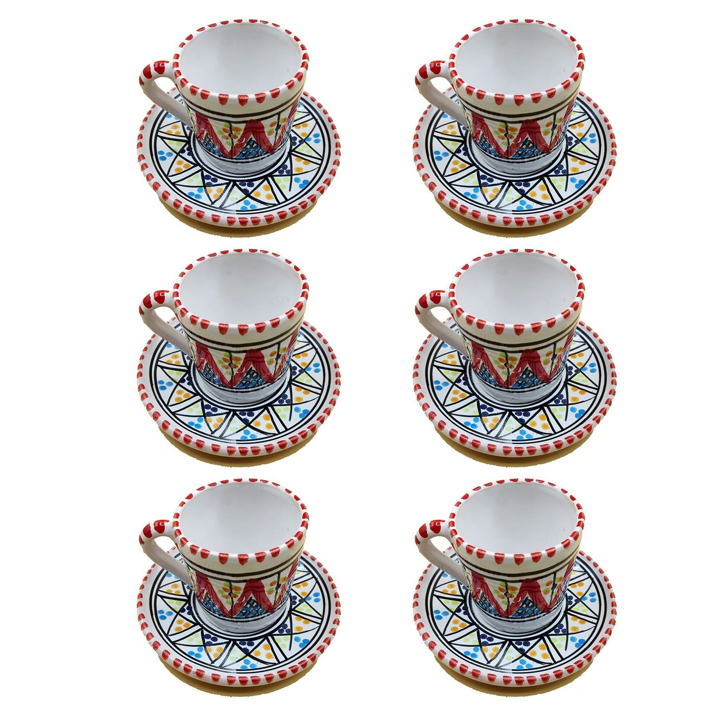 Koffiekopje Servies Keramiek Handbeschilderd Tunesisch Marokkaans 1211200917