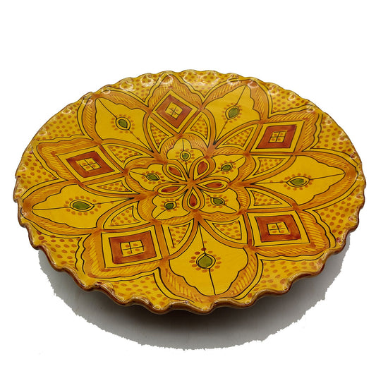 Piatto Ceramica Terracotta Parete Diam.32cm Etnico Marocchino Marocco 2209221001