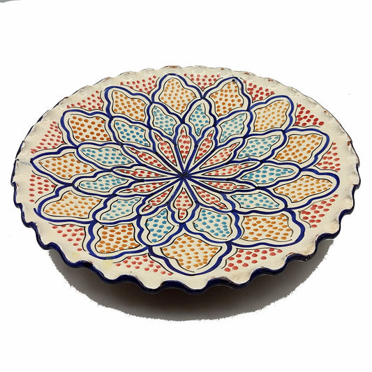 Piatto Ceramica Terracotta Parete Diam.32cm Etnico Marocchino Marocco 2209221003