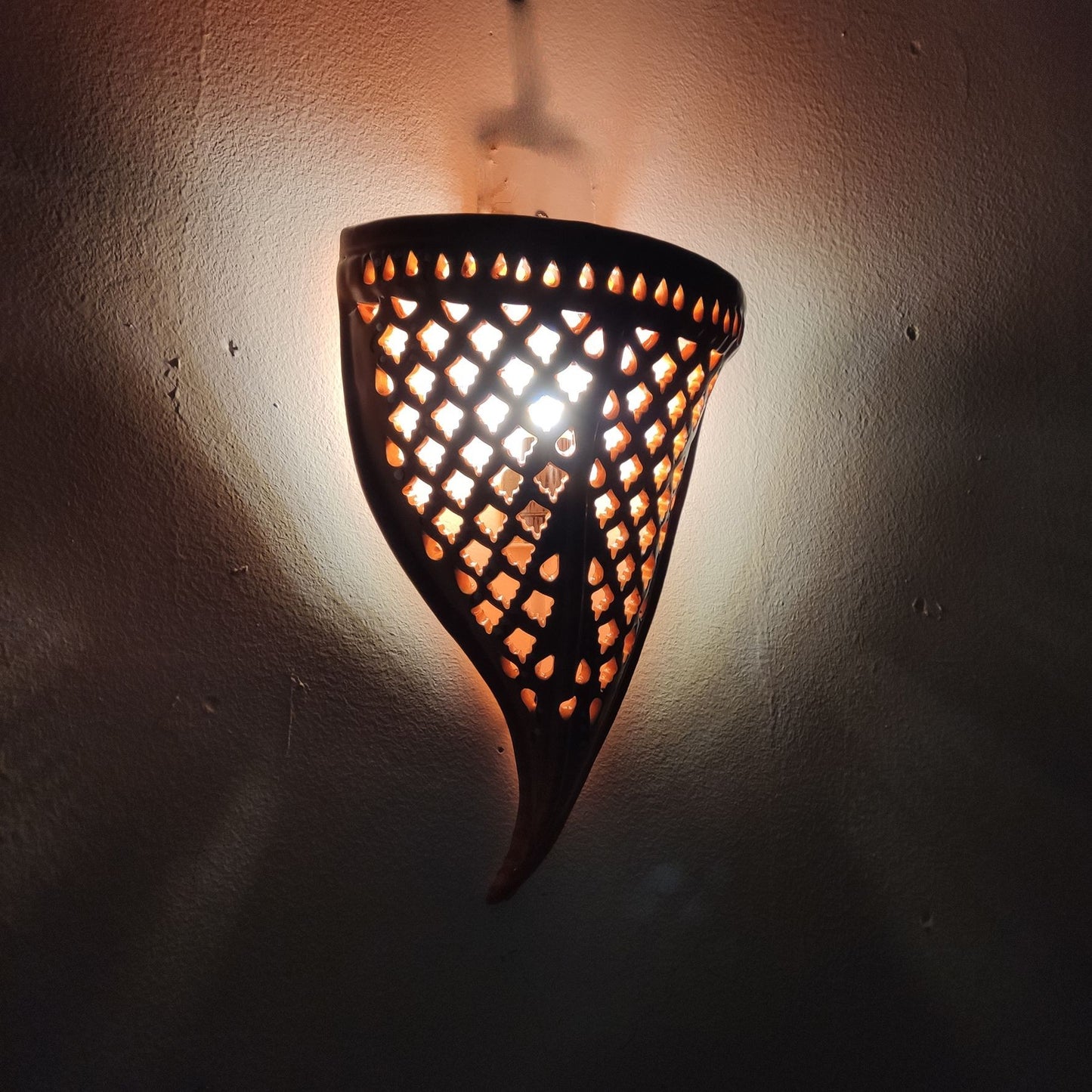 Arredo Etnico Applique Parete Lampada Ceramica Tunisina Marocchina 2411201205