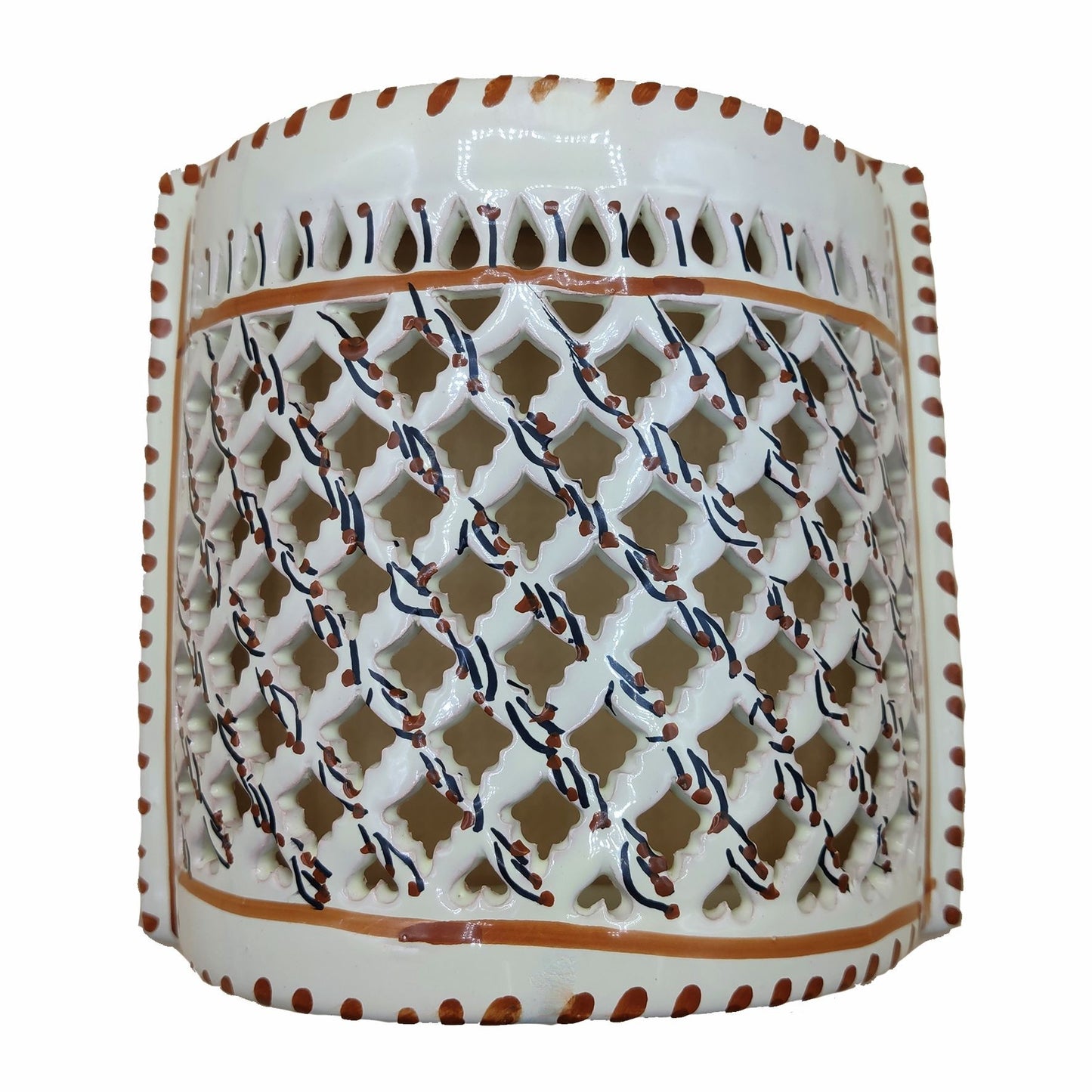 Arredo Etnico Applique Parete Lampada Ceramica Tunisina Marocchina 2511201105