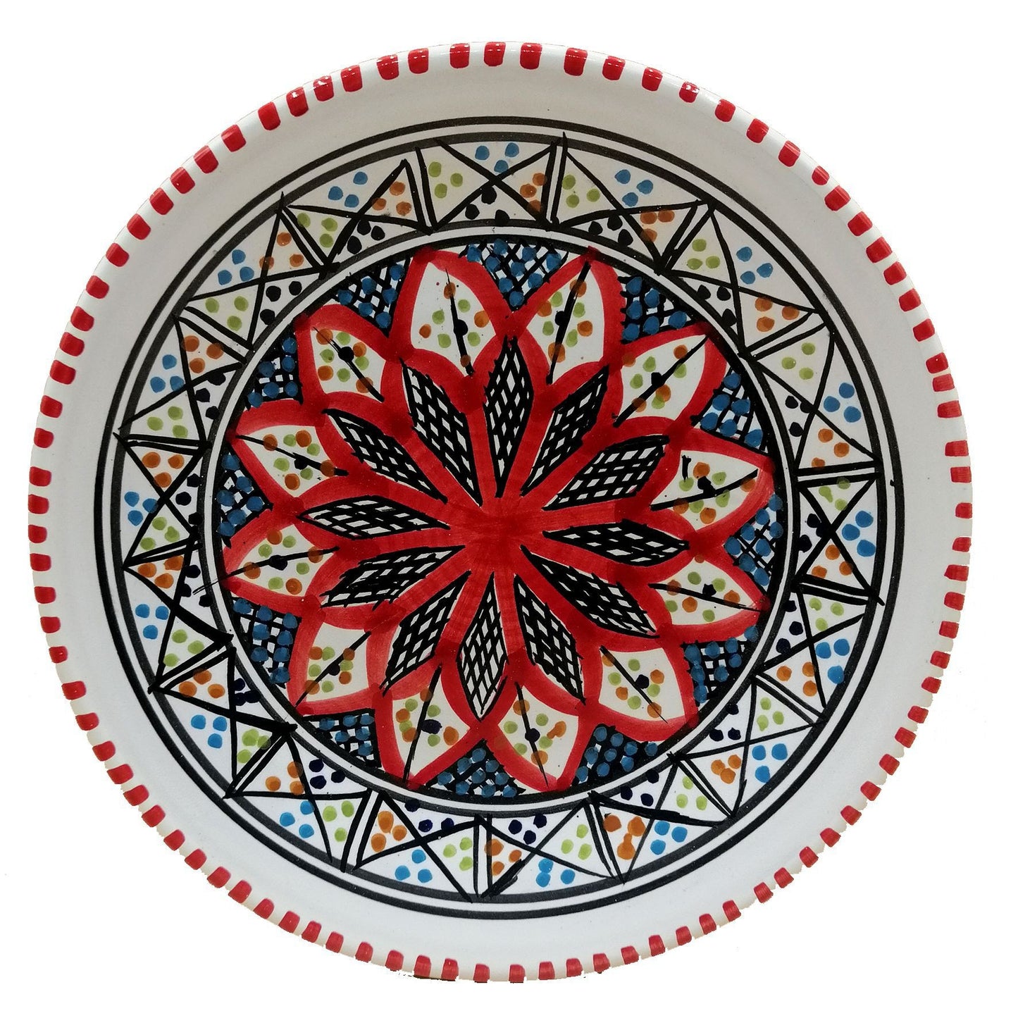 Set van 6 keramische terracotta wandborden Etnisch Tunesisch 0411201202S6