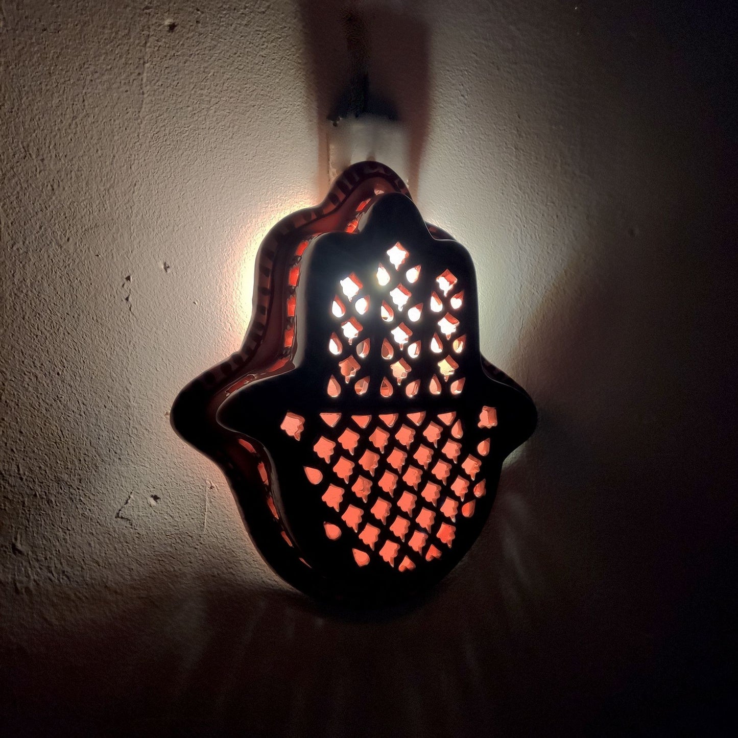 Arredo Etnico Applique Parete Lampada Terracotta Tunisina Marocchina 1201211000