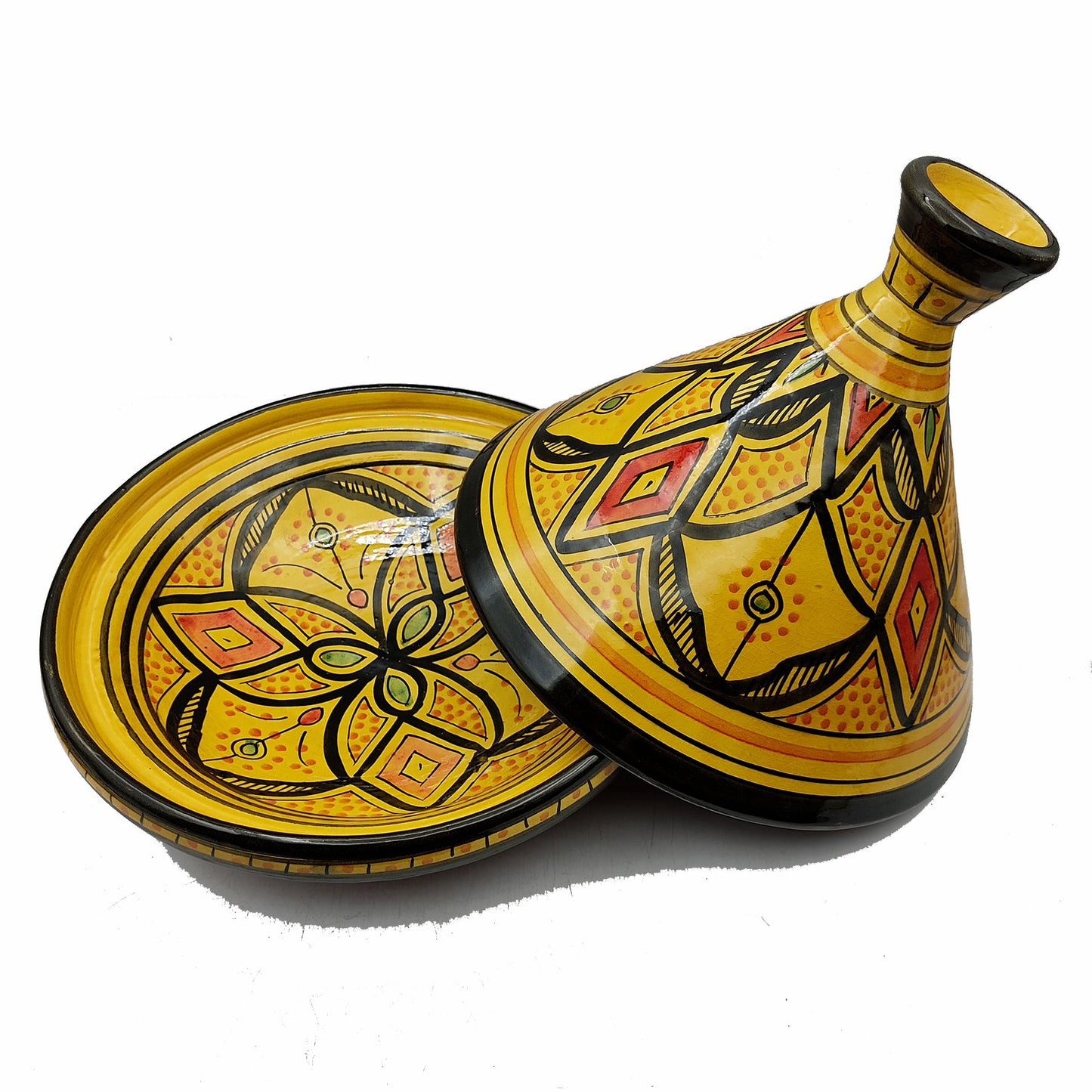 Tajine Decorativa Ceramica Terracotta Marocco Marocchina Etnica Dipinta a Mano 2302221105