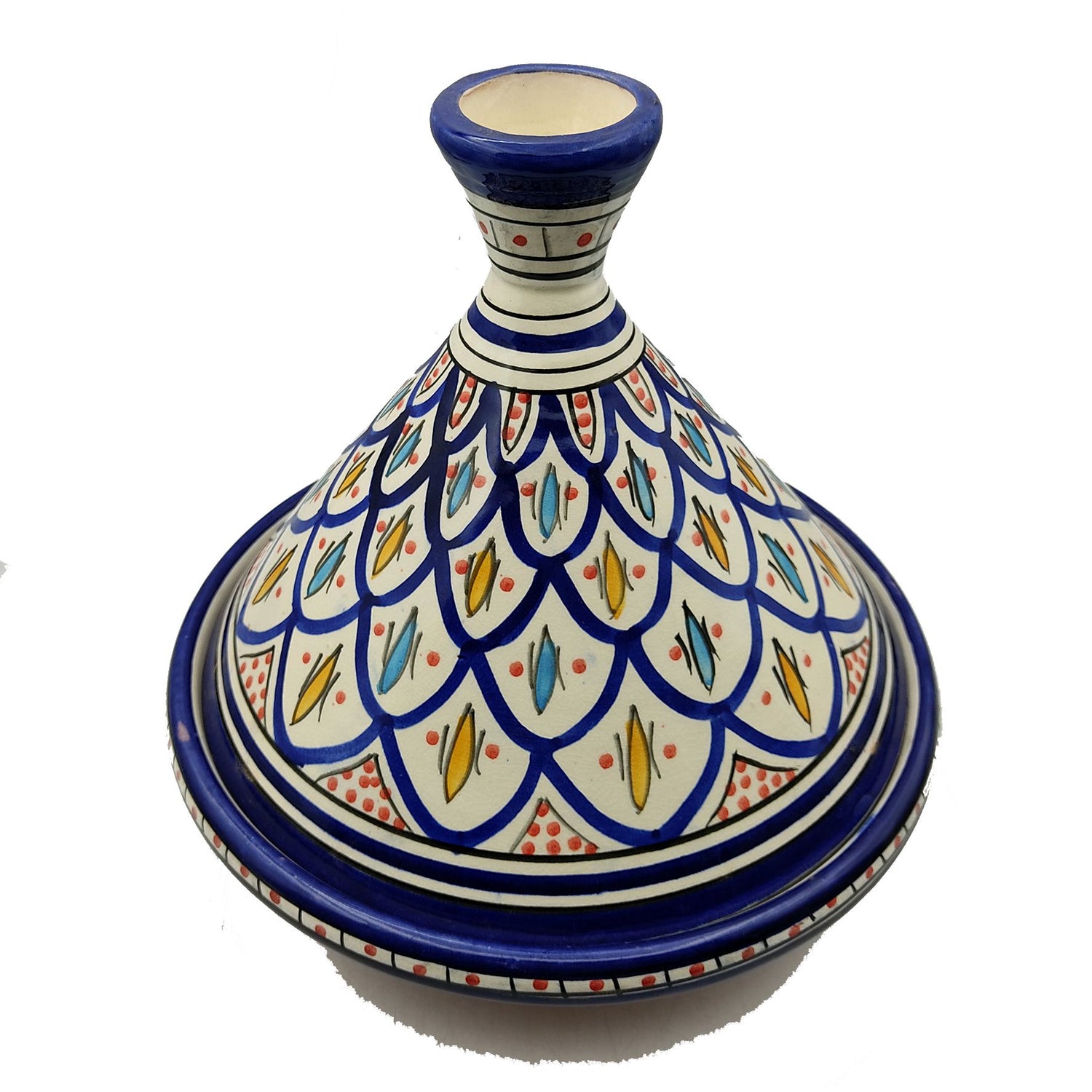 Tajine Decorativa Ceramica Terracotta Marocco Marocchina Etnica Dipint –  Etnico Arredo