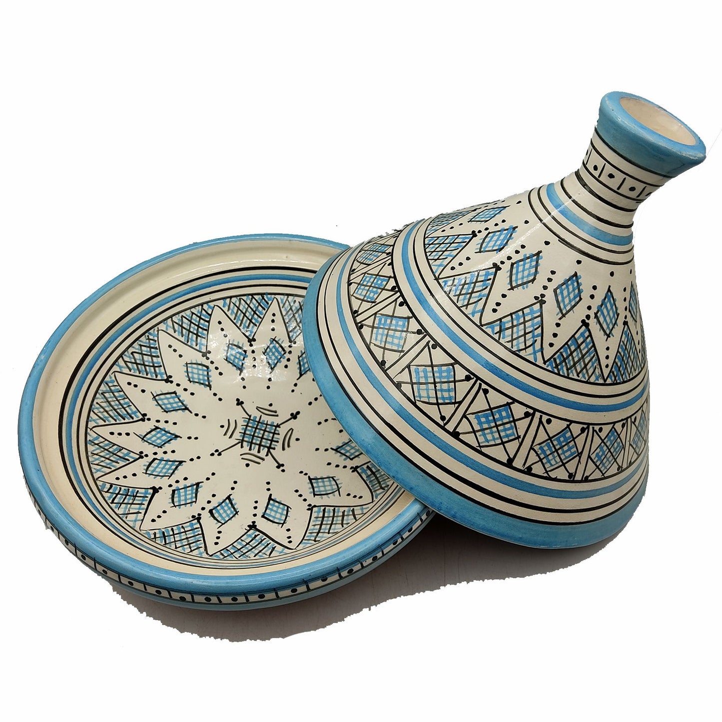 Decoratieve tajine keramiek terracotta Marokko Marokkaans etnisch handbeschilderd 2302221122