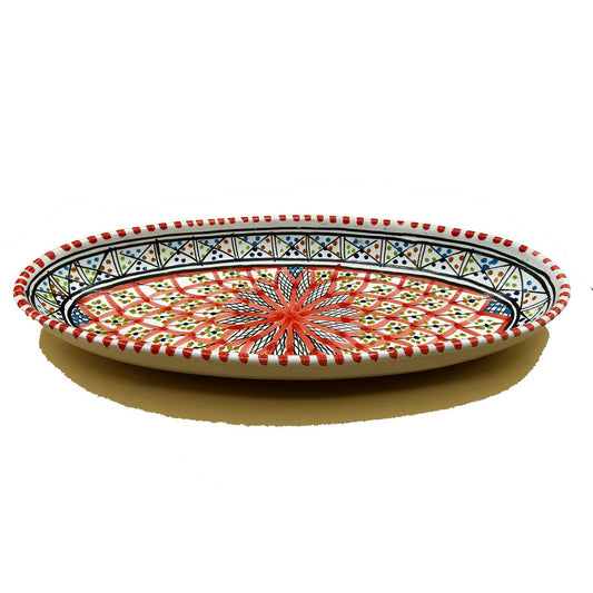 Piatto Sprolunga Ceramica Portata Decorativo Marocchino Tunisino 1201211313