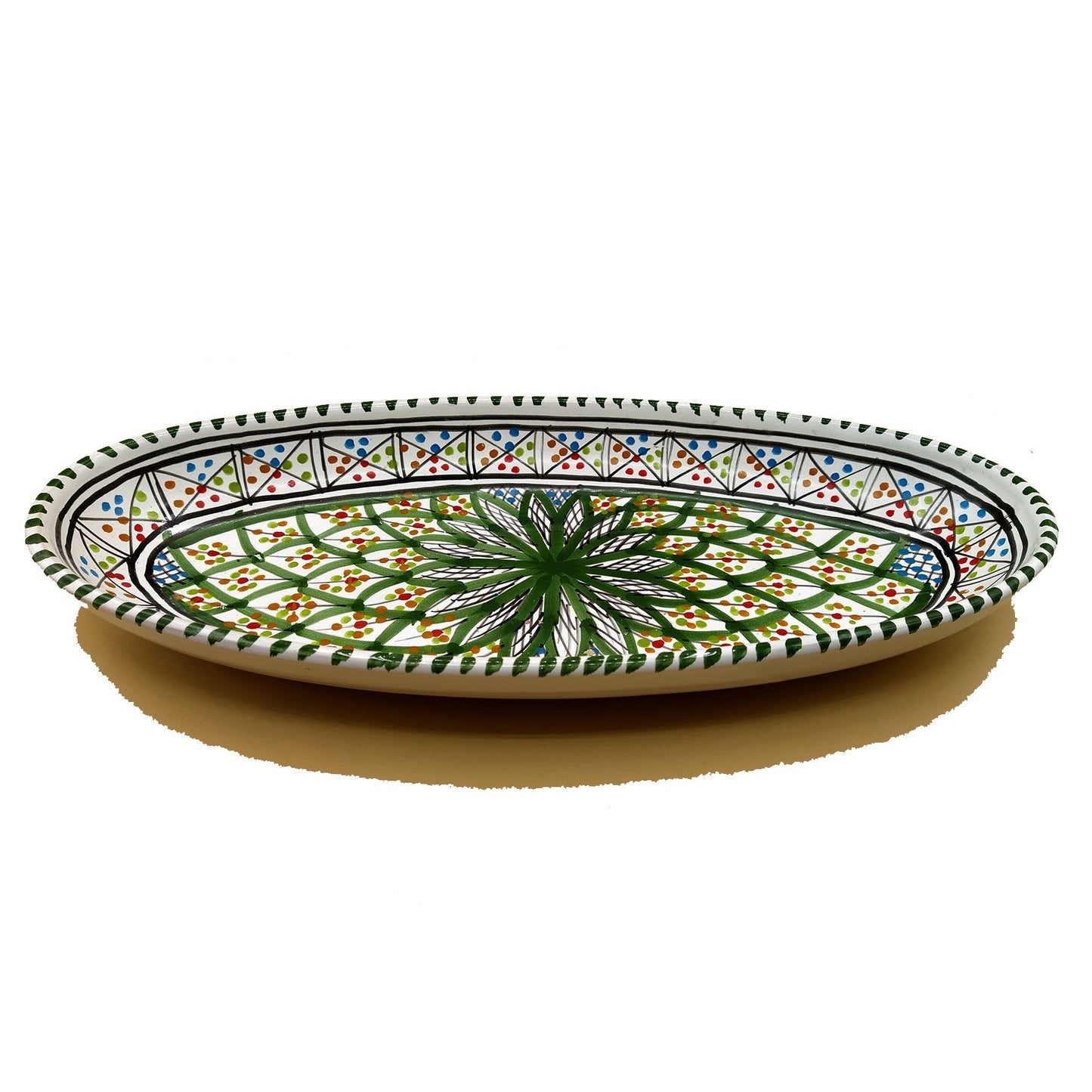 Piatto Sprolunga Ceramica Portata Decorativo Marocchino Tunisino 1201211314
