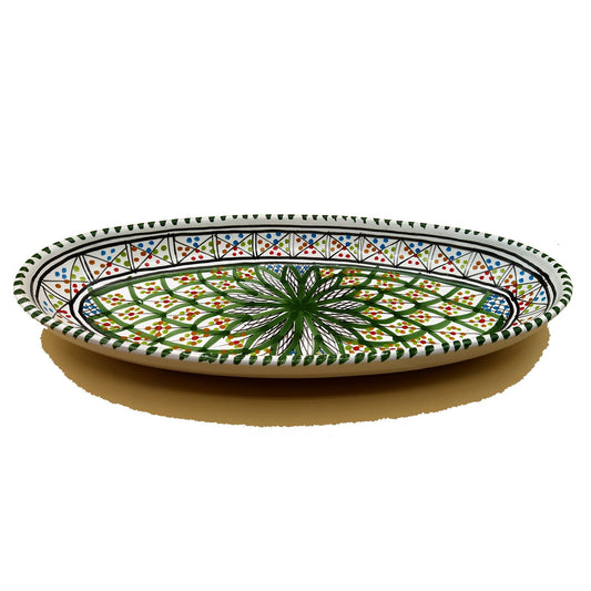 Piatto Sprolunga Ceramica Portata Decorativo Marocchino Tunisino 1201211314