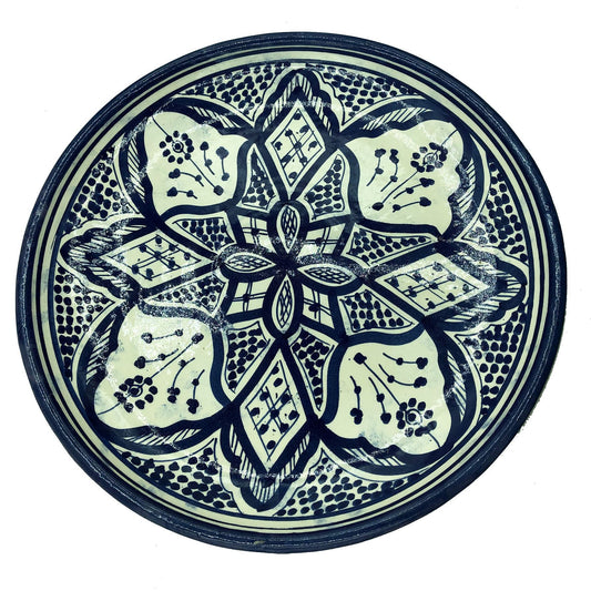 Artigianato Etnico Piatto Ceramica Dipinto Portata Decorativo Marocco 1502211211