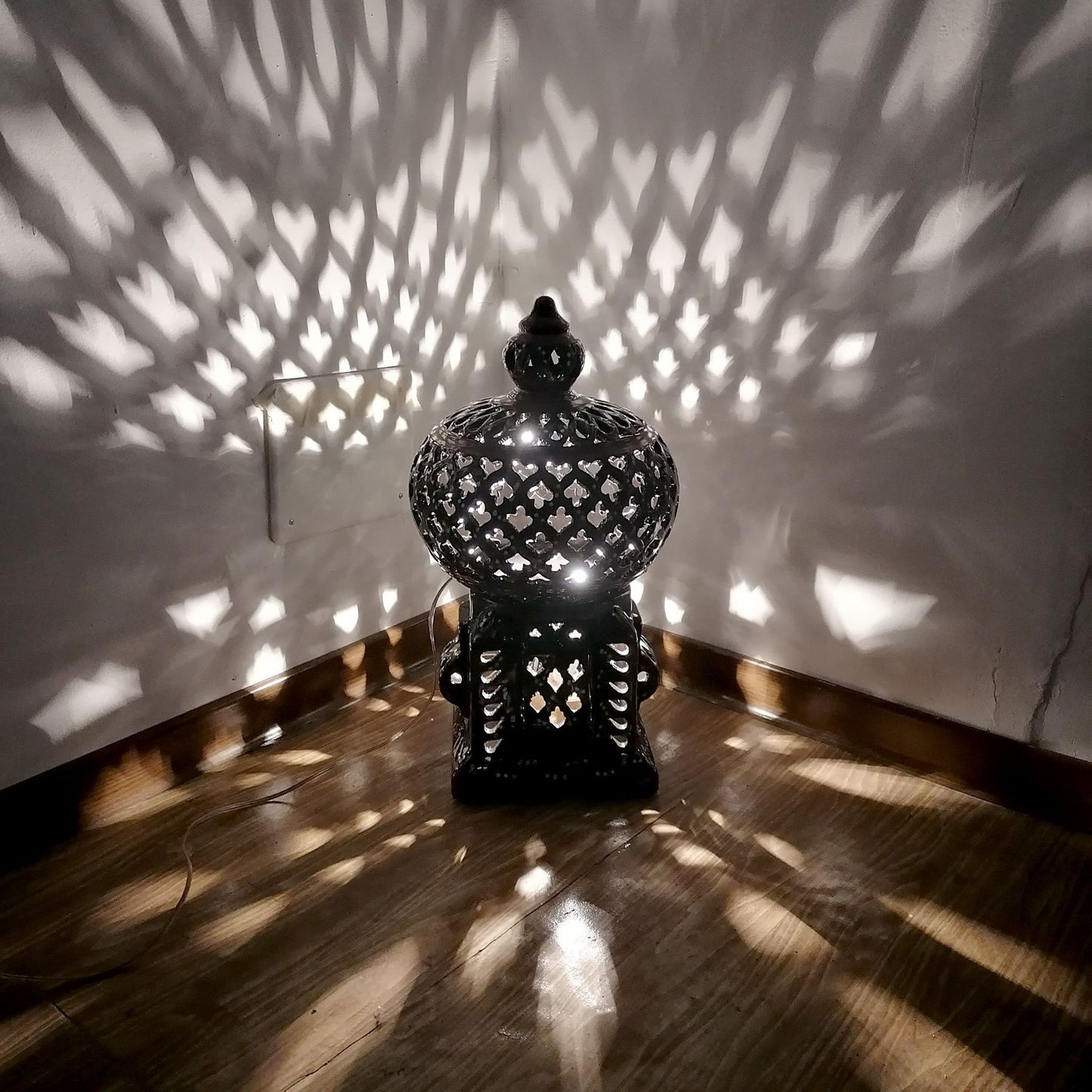 Tunesische handgemaakte keramische lamp lantaarn etnisch decor 2402211203