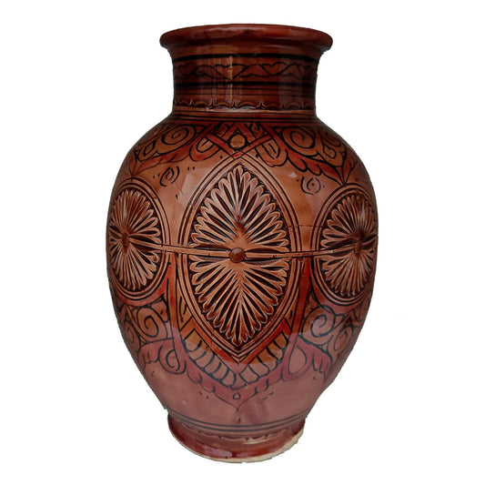 Vaso Berbero Etnico Marocchino Ceramica Terracotta Orientale H. 38 cm 2701221302