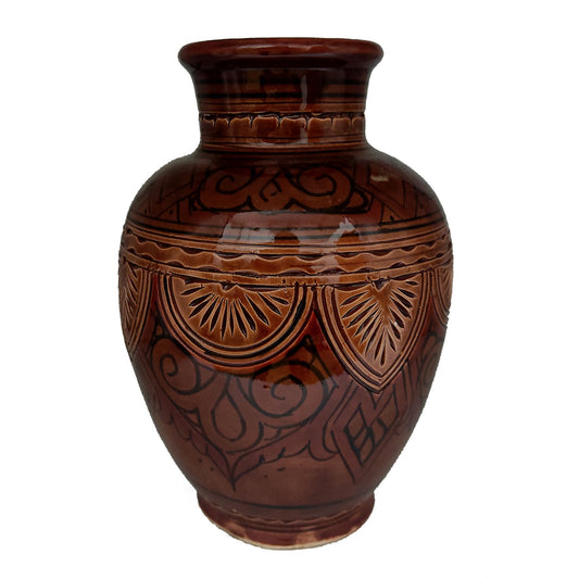 Vaso Berbero Etnico Marocchino Ceramica Terracotta Orientale H. 24 cm 2701221330