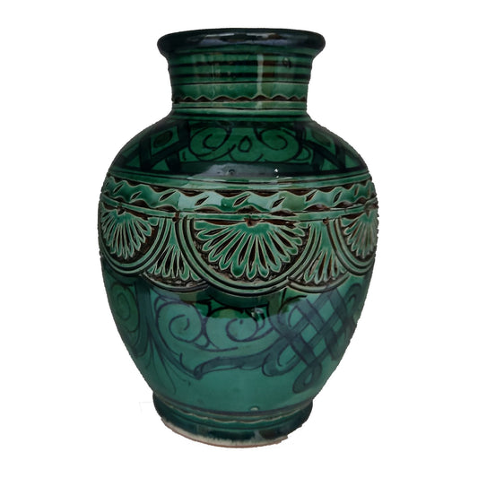 Vaso Berbero Etnico Marocchino Ceramica Terracotta Orientale H. 24 cm 2701221336